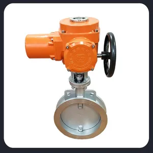 Wafer Type Electric Butterfly Valve DN125 Angular Stroke Electric Actuator thumbnail-3