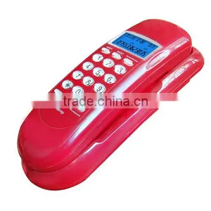Plastic Housing Red Wall Phone With Caller id thumbnail-1