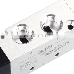 SNS 4V330-10 Series Inlet Double Coils Pilot-operated Pneumatic Air Electric Solenoid Valve thumbnail-4