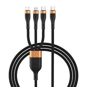 6A Data Cable Usb 100W Charging Cable Mobile Phone 3-in-1 Data Cable Super Fast Charging for PD Fully Compatible thumbnail-1