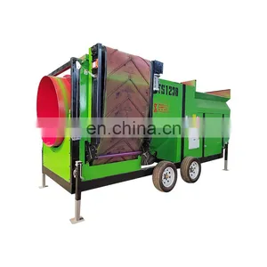 New Design Mobile Rotary Gold Mining Sand Gravel Stone Drum Compost Trommel Screen thumbnail-1
