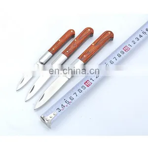 Floding Pocket Knife Stainless Blade With Wood Handle thumbnail-2