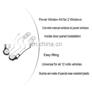 PW202 Car Auto Universal Electric Power Window Kit 2 Door With Switches And Harness thumbnail-3