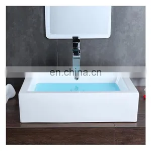 High Quality Wholesale Custom Square Simple Cheap Bathroom Art Basin thumbnail-1