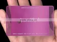 Pink Colored Metal Business Card thumbnail-1
