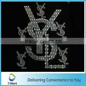 Bling Bling Tee Shirt Cheap Glass Stone Design thumbnail-1