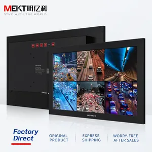 MEKT15.6 Inch Industrial Embedded LCD Monitor Video Security Surveillance Wall Mount HD Display BNC /USB/HDMI/VGA Interface thumbnail-1