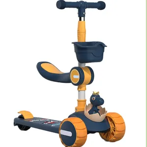 Baby and Children's Scooter 3-in-1 Foldable Scooter, Male and Female 1-3 to 7 Years Old, Three Wheeled Toy Scooter（Wechat:13510231336） thumbnail-1