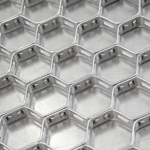 Flexible Hexmesh Stainless Steel Reinforcement Plain Weave Welded Mesh High-Temperature Duct Furnace Refractory Lining thumbnail-2