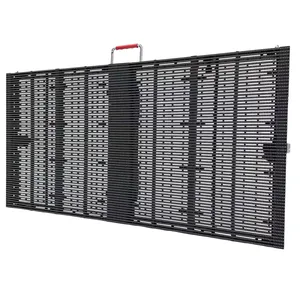 Full-color LED Grille Transparent Screen Indoor and Outdoor Thin Custom LED Display Square Naked-eye 3D Transparent Screen thumbnail-1