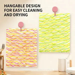 Bubble Dishcloth Household Kitchen Cleaning, Lazy Pot Scrubber Dish Cleaning Cloth thumbnail-2