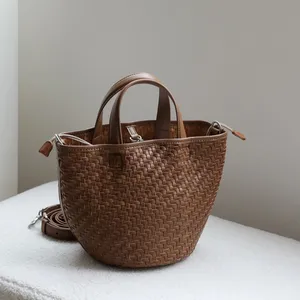 Casual Straw Woven Shoulder Bags For Women Wicker Handbags Handmade Summer Beach Bag Female Travel Large Capacity Rattan Totes thumbnail-1