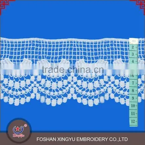 New Style Fashion White Stretch Cotton Guipure Embroidery Lace Trimming for Ladies Dress thumbnail-1