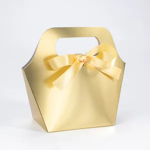 New Design Paper Foldable Bag With Ribbon thumbnail-1