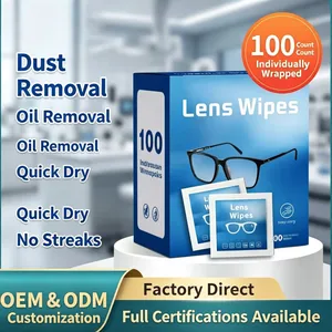 OEM Anti-Fog Cleaning Wipes for Glasses, Phone Screens & Camera Lenses – Portable Disposable Lens Wipes thumbnail-2