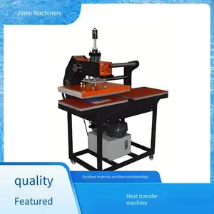 Jinke Machinery Top-sliding Pneumatic Dual-station Heat Transfer Machine, High Flexibility for Fabric Printing thumbnail-3