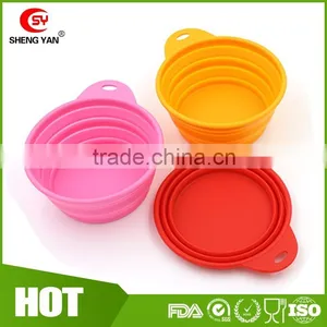 Pets Silicone Food & Water Collapsible Travel Bowl With Clip for Dog and Cat Quality Choice Most Popular thumbnail-1