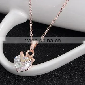 2015 Heart Shape Necklace Earring Fashion Jewelry Set With High Quality Luxury Necklace Set thumbnail-2
