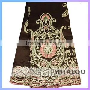 Mitaloo Latest Fashion Customized Factory Supply African Raw Silk George Fabric MGP0032 thumbnail-2