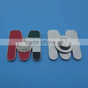 Letter M Shape Metal Lapel Pin UAE Falcon Badge thumbnail-1
