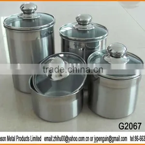 4pcs ss Canister Set thumbnail-1