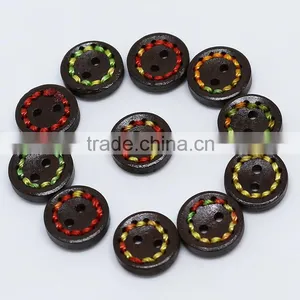 Sedex Audited Factory 2 Pillar Braided Cord Wooden 4 Holes Button thumbnail-2