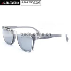 OEM Wood Sunglasses Acetate Frame Clip on Sunglasses Quality Choice thumbnail-2