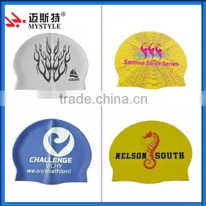 Fashion Waterproof Customize Print Swimming Cap thumbnail-4