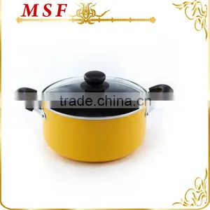 Kitchen Utensil Classic Nonstick Aluminium Pot With 2 Handles Stainless Steel & Silicon Handle thumbnail-1