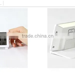 Promotional Multi-functional Flip Travel Clock / Mini LCD Folding Clock With World Time/ Electronic Items Manufacturer OEM/ODM thumbnail-3