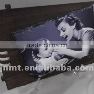 SH40 Folk Art Sublimation Slate as Souvenior/ Wooden-frame Stone Painting Large Size thumbnail-1