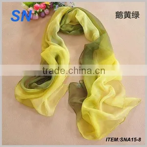 2014 New Style Silk Chiffon Scarf Plain Silk Chiffon Scarf thumbnail-1