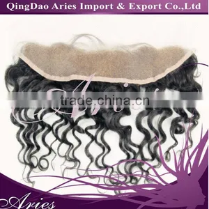 Custom Made100% Indian Remy Lace Frontal 14" Deep Wavy thumbnail-1