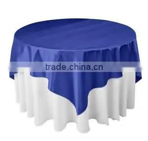 Cheap and High Quality Satin Banquet Table Cloth/ Hot Sell Round Satin Table Overlay thumbnail-1