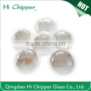 Amber Colored Iridescent Flat Back Lampwork Glass Beads for Garden thumbnail-3
