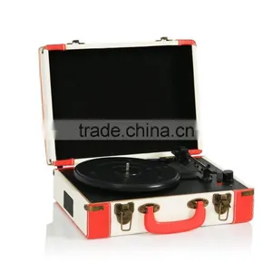 Popular Hotter USB Suitcase Vinyl Record Player PU Case thumbnail-3