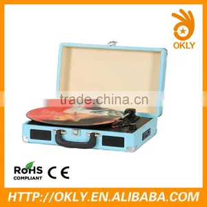 Encoding Suitcase Record Turntable Player With Vinyl Wrapped thumbnail-1