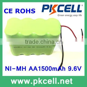 Factory Promotional CE ROHS Approvals 9.6V AA1500mAh NiMH Attery Pack , Nimh Rechargeable Batteries thumbnail-1
