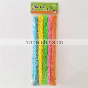 Factory Supply DIY Crafts Jumbo Loopy Fuzzy Pipe Cleaners Chenille Stems Toys for Kids or Wedding Party Decoration thumbnail-1