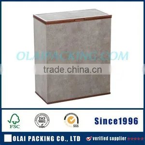 Practical Large Capacity PU Leather Box for Hamper Square thumbnail-1
