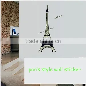 Luminous Sticker Paris Home Wall Sticker Clock Quality Choice thumbnail-2
