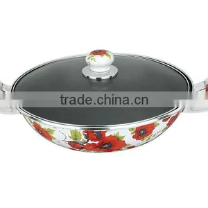 Enamel Wok -enamelware thumbnail-1