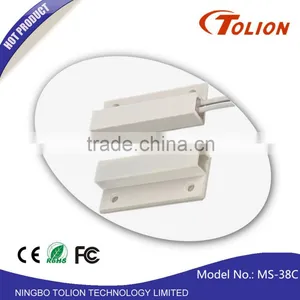 ABS Housing Surface Mounted Magnetic Door Contact Sensor Switch for Wooden Door Window thumbnail-1