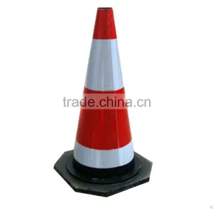 Black Base Rubber Road Cones thumbnail-2
