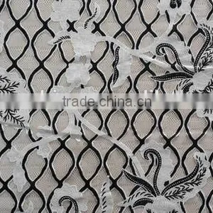 YH010# Lace Fabric / High Quality Burning Flower Lace Fabric / New Design Garment Cloth Lace Fabric thumbnail-3