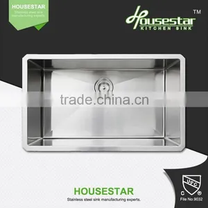 R10-3018-10 Kitchen Accessories Rectangular Stainless Steel Undermount Single Handmade Kitchen Sink With Round Corner thumbnail-1