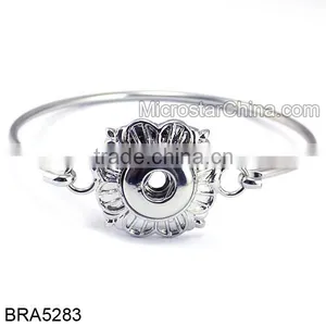 Rose Gold Snap Button Jewelry Cuff Bangles Bracelets thumbnail-5