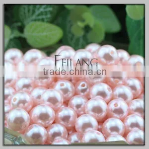 Pink Round Imitation Loose ABS Pearl thumbnail-1