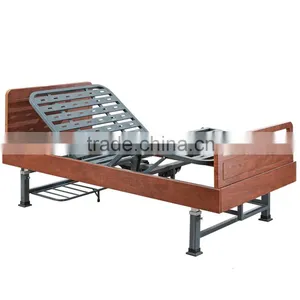 Carbon Steel Frame Two Motor Electric Hospital Wood Bed thumbnail-3
