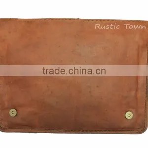 Antique Pure Genuine Leather Messenger Bag for Men Rajasthani Style thumbnail-3